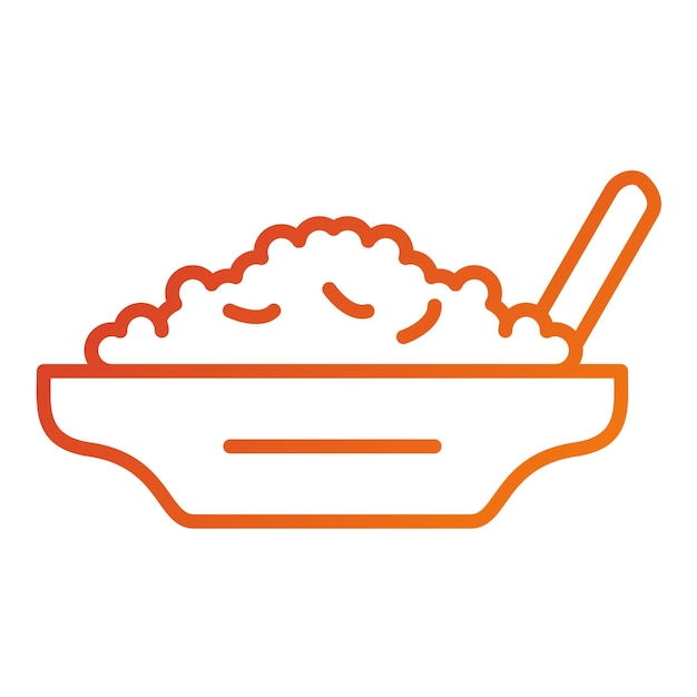 Diseño vectorial de estilo de icono de arroz