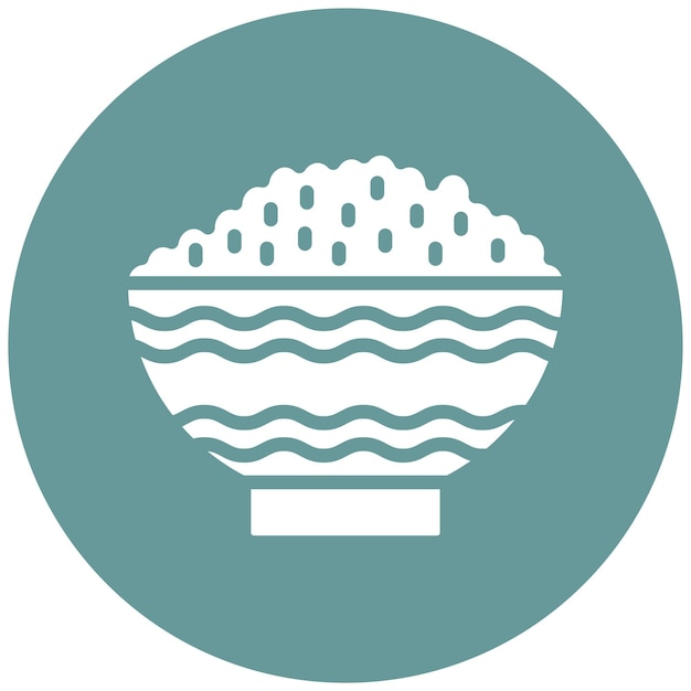 Diseño vectorial de estilo de icono de arroz