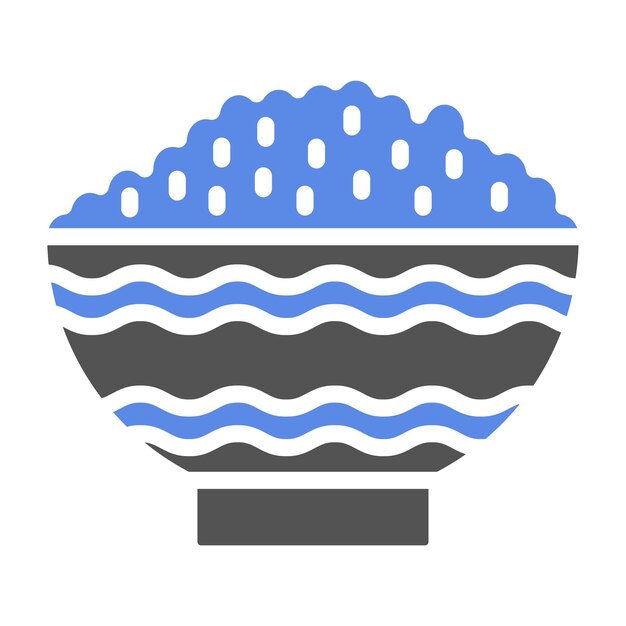 Diseño vectorial de estilo de icono de arroz