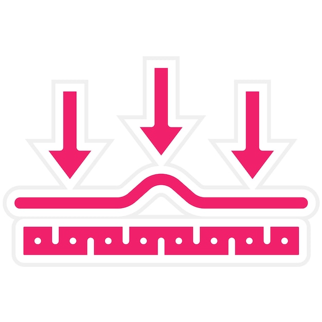 Diseño vectorial Estilo de icono de arrugas de tela