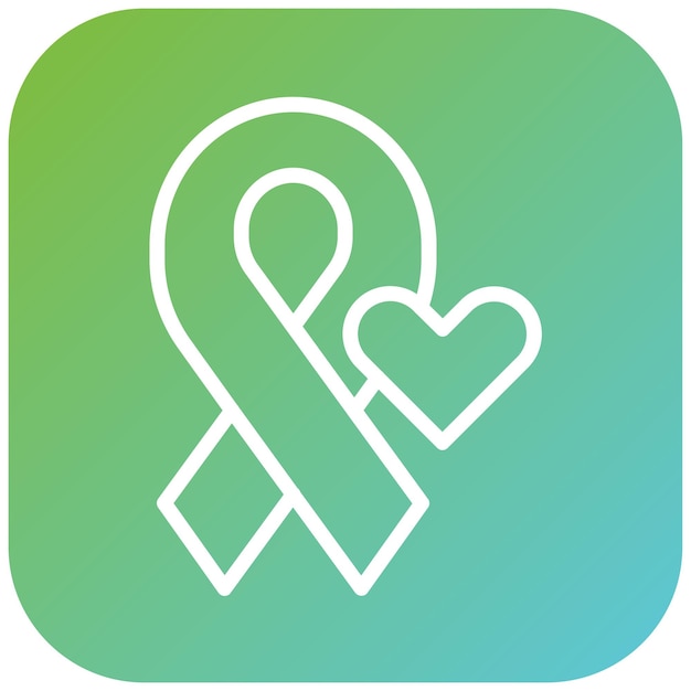 Diseño vectorial Estilo de icono de arte del cáncer