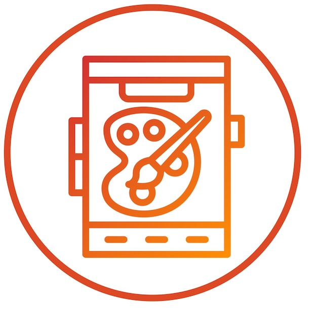 Diseño vectorial Estilo de icono de arte móvil