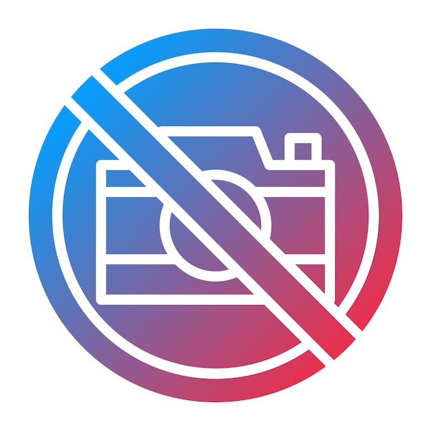 Diseño vectorial Estilo del icono de los artículos prohibidos