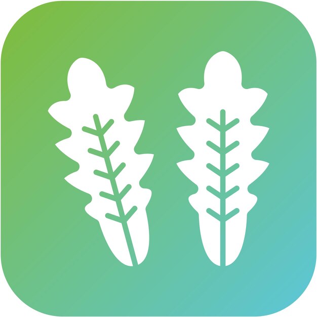 Diseño vectorial Estilo del icono de Arugula