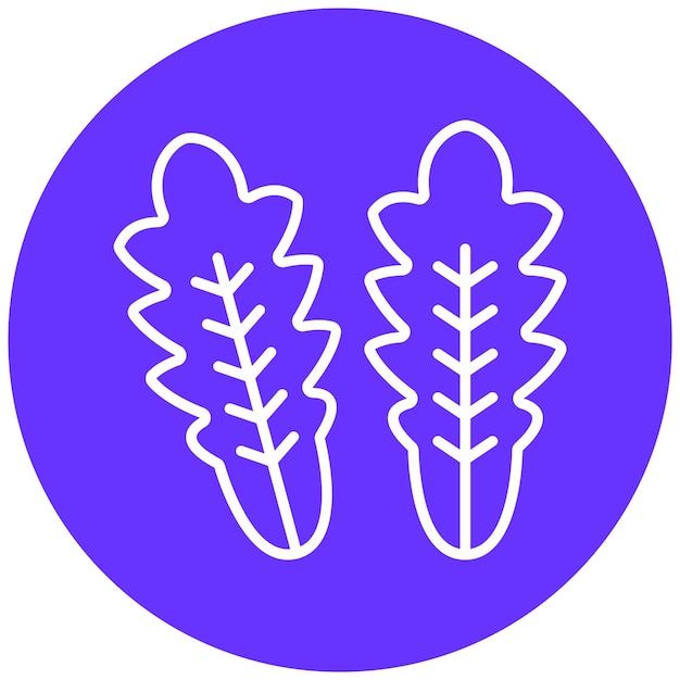 Diseño vectorial Estilo del icono de Arugula