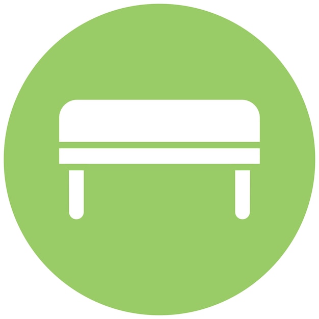 Diseño vectorial estilo icono del asiento otomano