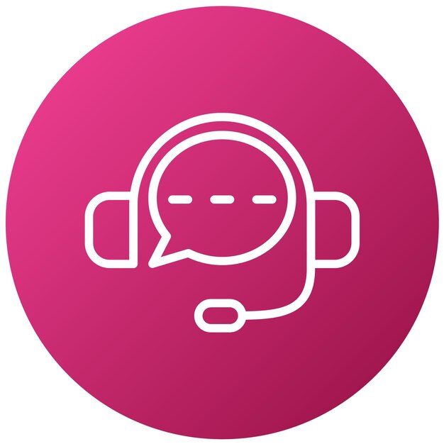 Diseño vectorial Estilo del icono de asistencia al cliente