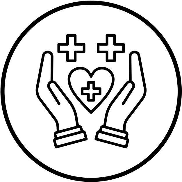 Diseño vectorial Estilo del icono de asistencia médica
