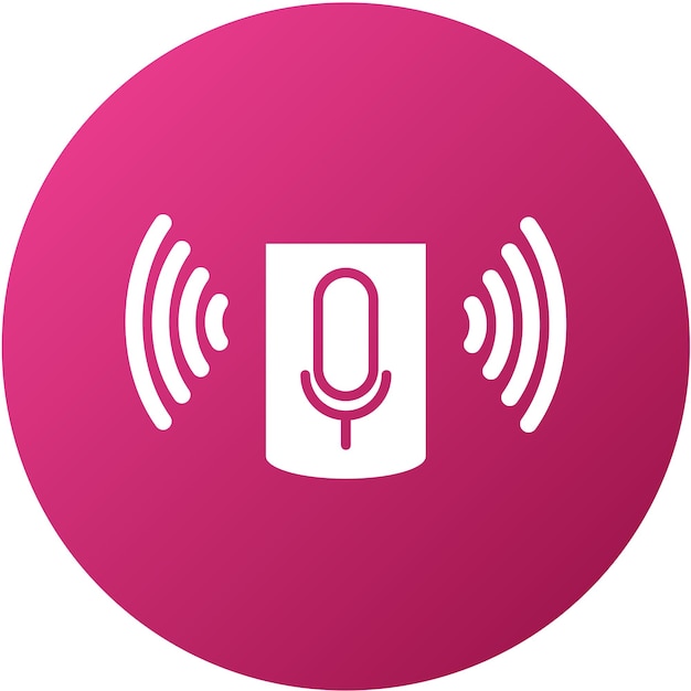 Diseño vectorial Estilo del icono del asistente de voz