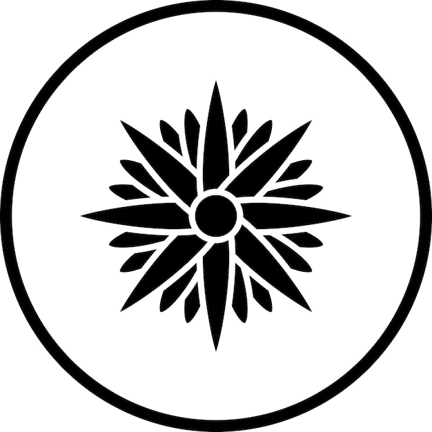 Diseño vectorial Estilo del icono Aster
