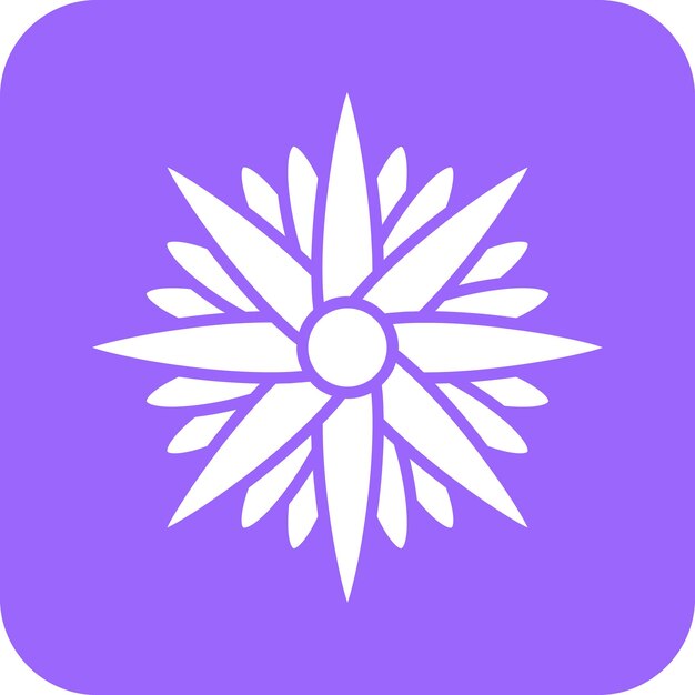 Diseño vectorial Estilo del icono Aster