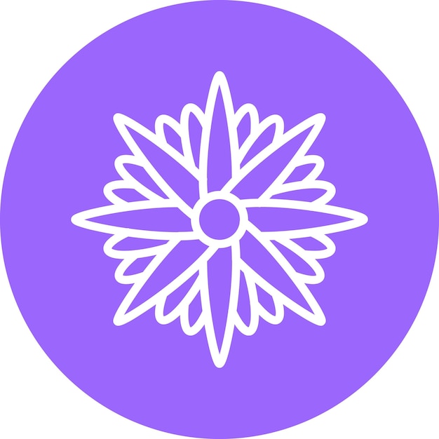 Diseño vectorial Estilo del icono Aster