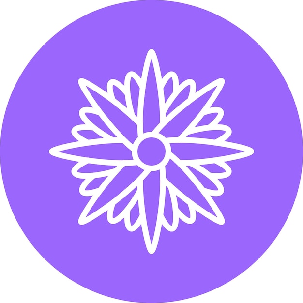 Diseño vectorial Estilo del icono Aster