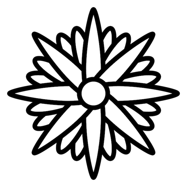 Diseño vectorial Estilo del icono Aster