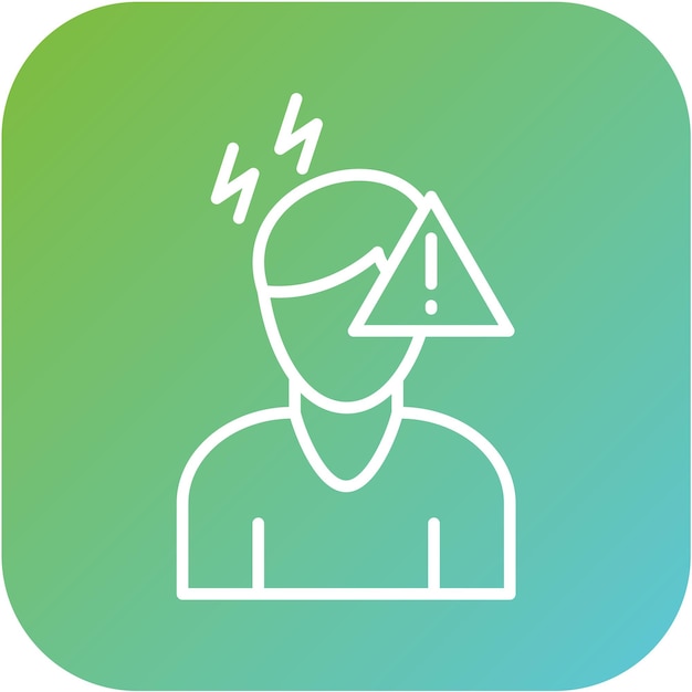 Diseño vectorial de estilo de icono de ataque de pánico