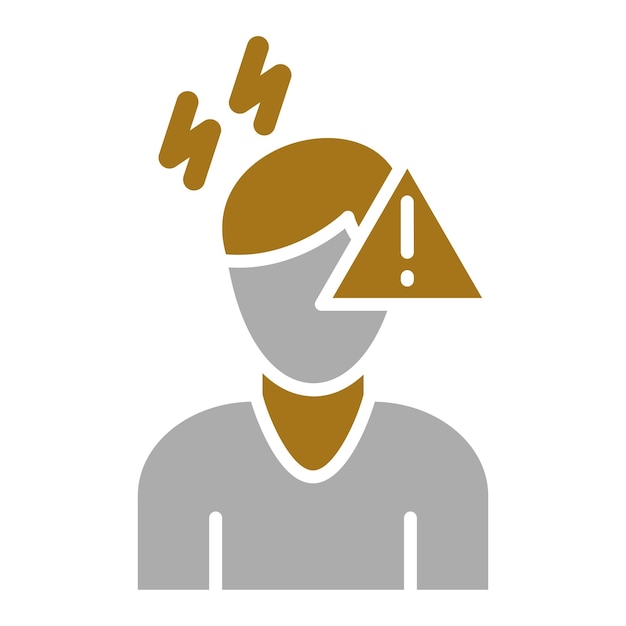 Diseño vectorial de estilo de icono de ataque de pánico