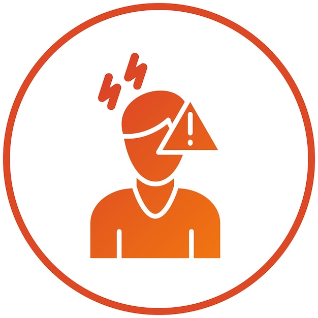 Diseño vectorial de estilo de icono de ataque de pánico