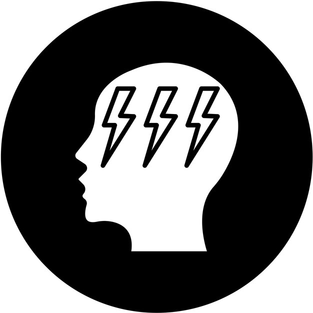 Diseño vectorial de estilo de icono de ataque de pánico