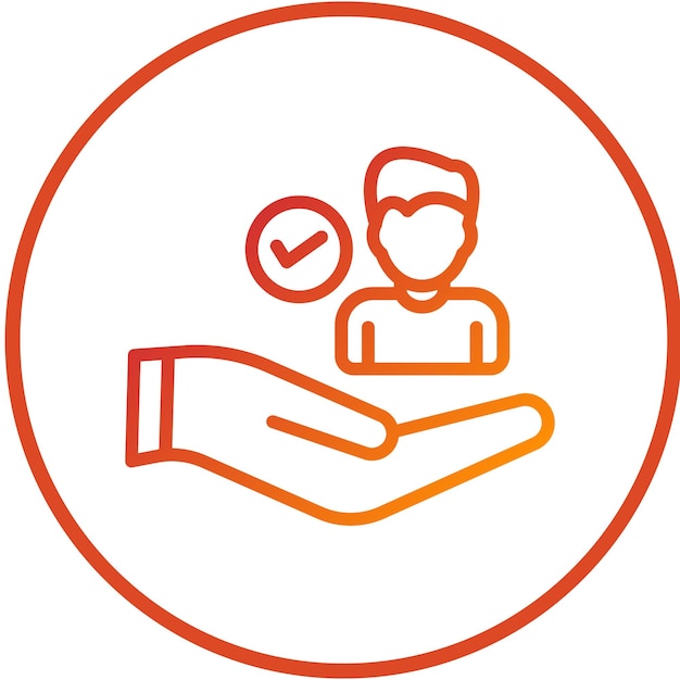 Diseño vectorial Estilo del icono de atención al cliente