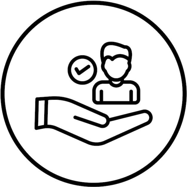 Diseño vectorial Estilo del icono de atención al cliente