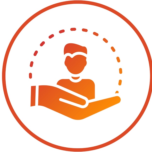 Diseño vectorial Estilo del icono de atención al cliente