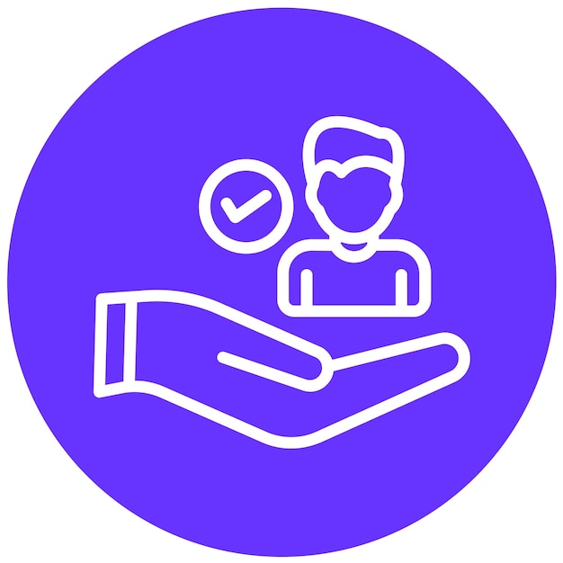 Diseño vectorial Estilo del icono de atención al cliente