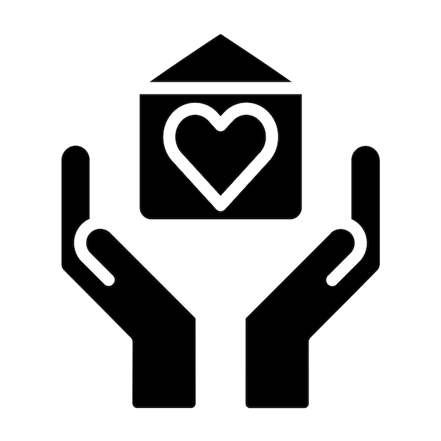 Diseño vectorial de estilo de icono de atención médica en el hogar