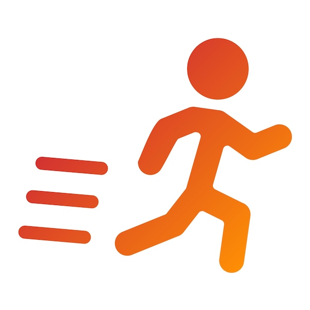 Diseño vectorial Estilo del ícono del atleta