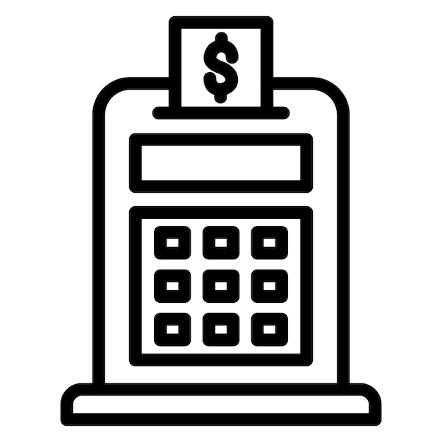 Diseño vectorial de estilo de icono de ATM