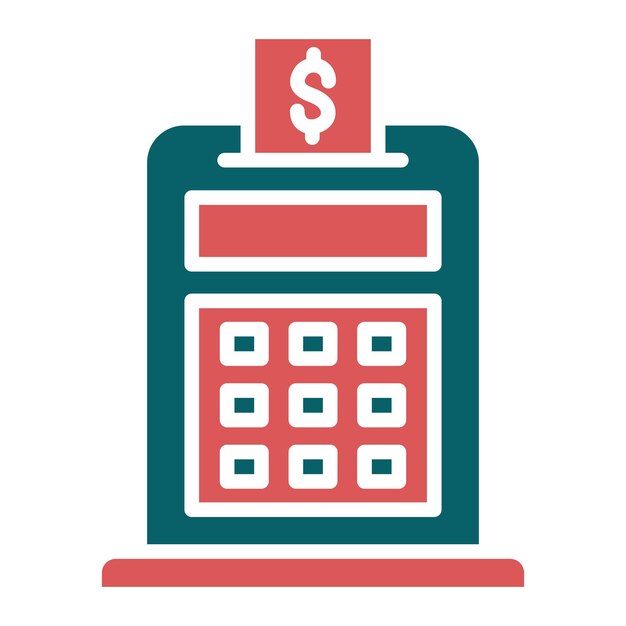 Diseño vectorial de estilo de icono de ATM