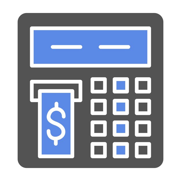 Diseño vectorial de estilo de icono de ATM