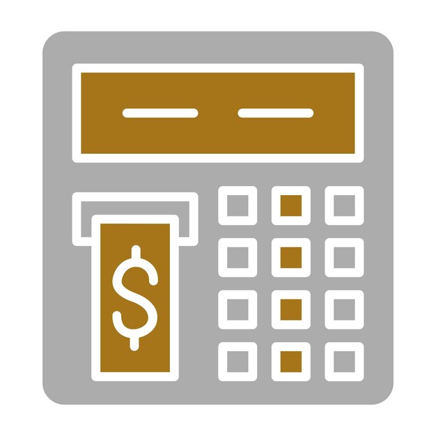 Diseño vectorial de estilo de icono de ATM