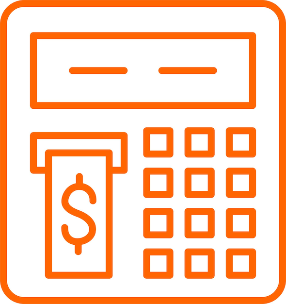 Diseño vectorial de estilo de icono de ATM
