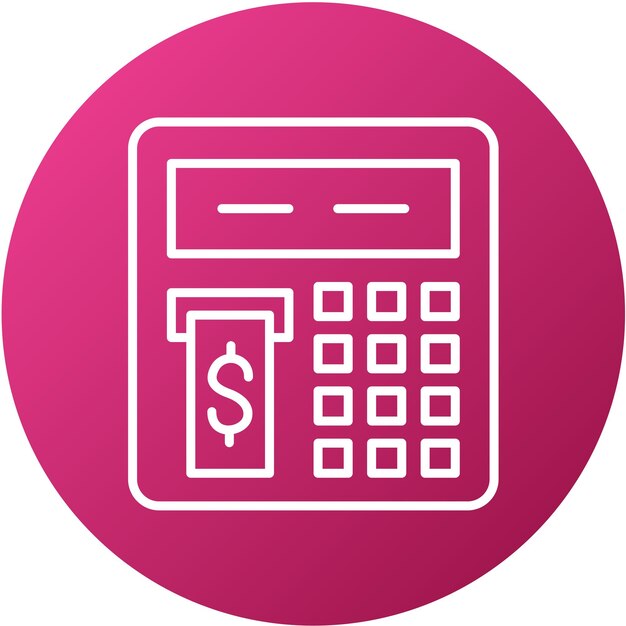 Diseño vectorial de estilo de icono de ATM