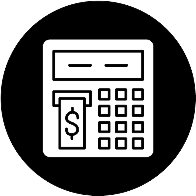 Diseño vectorial de estilo de icono de ATM