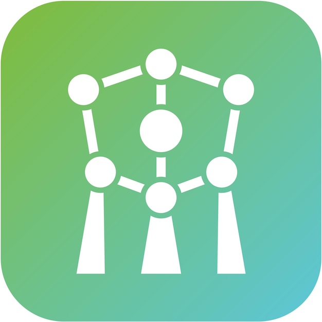 Diseño vectorial Estilo de icono de Atomium