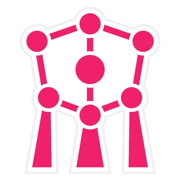 Diseño vectorial Estilo de icono de Atomium