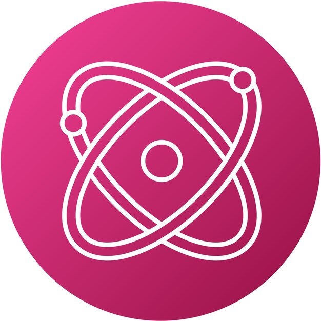 Diseño vectorial Estilo del icono de los átomos