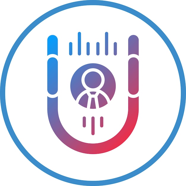 Diseño vectorial Estilo del icono de atracción del candidato