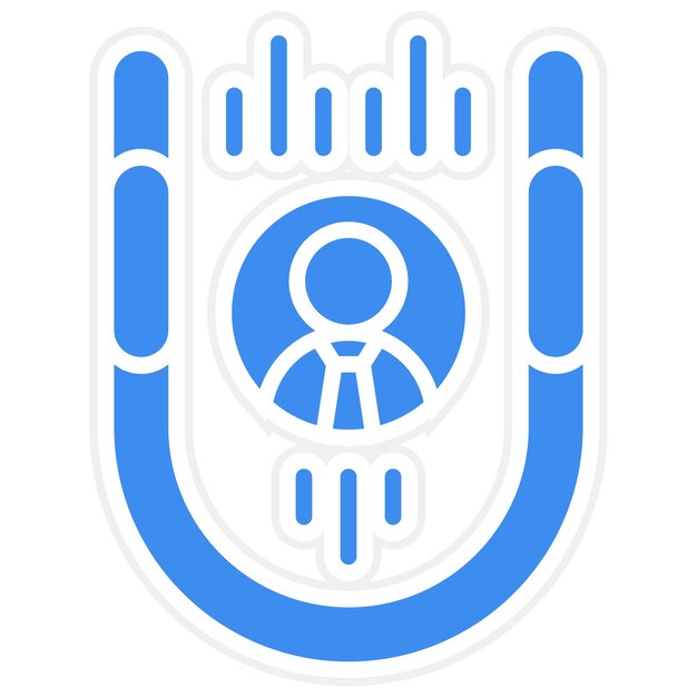 Diseño vectorial Estilo del icono de atracción del candidato