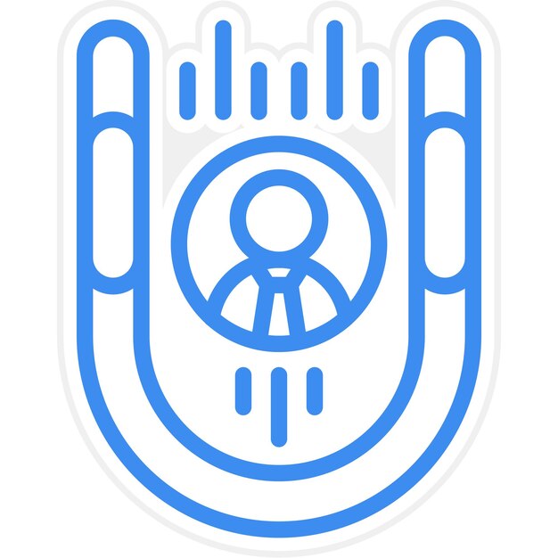 Diseño vectorial Estilo del icono de atracción del candidato