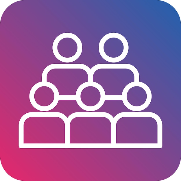 Diseño vectorial Estilo del icono de la audiencia