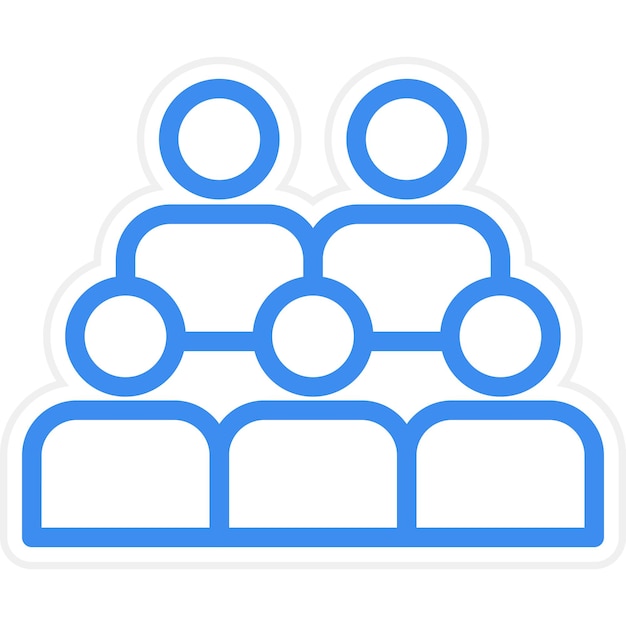Diseño vectorial Estilo del icono de la audiencia