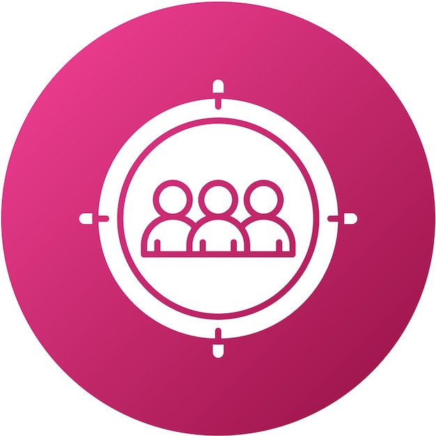 Diseño vectorial Estilo del icono de la audiencia