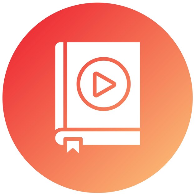 Diseño vectorial del estilo del icono del audiolibro