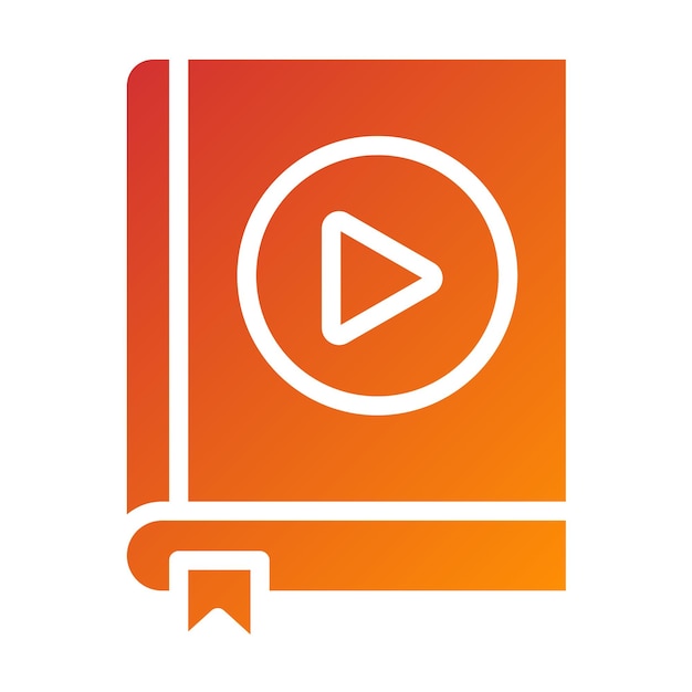 Diseño vectorial del estilo del icono del audiolibro