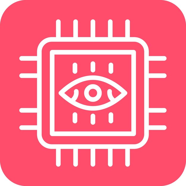 Diseño vectorial Estilo del icono de aumento de ojos
