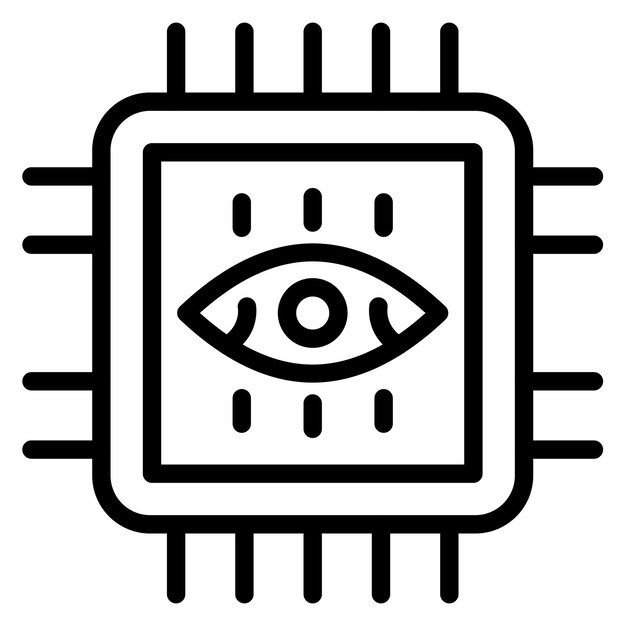 Diseño vectorial Estilo del icono de aumento de ojos