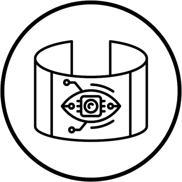 Diseño vectorial Estilo del icono de aumento de ojos