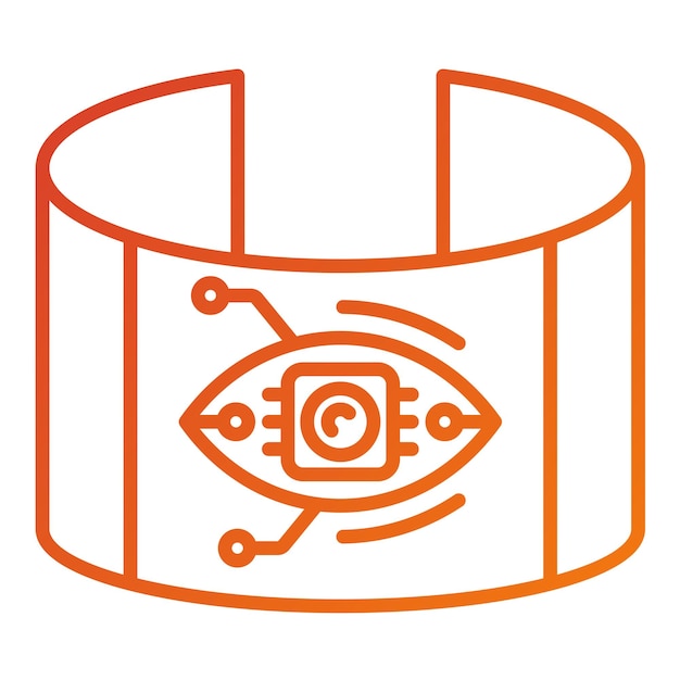 Diseño vectorial Estilo del icono de aumento de ojos